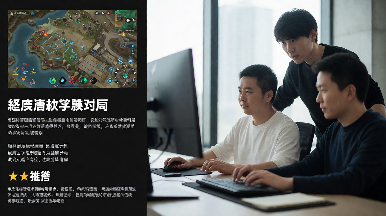 电竞对局战术分析界面，展示地图视角与数据面板